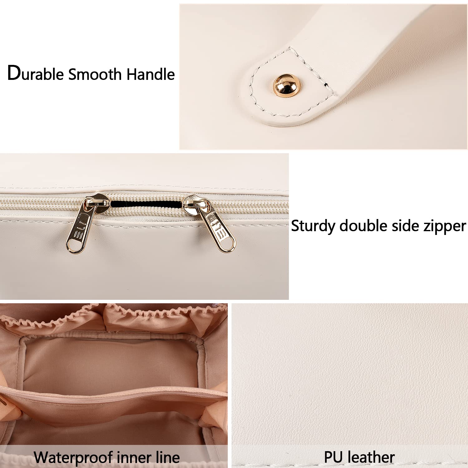 Durable PU leather exterior that resists moisture and cleans easily