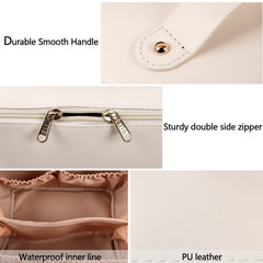 Durable PU leather exterior that resists moisture and cleans easily