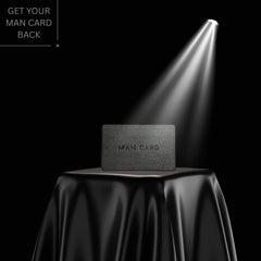 Man Essentials rugged packaging and cap designed for on-the-go grooming.