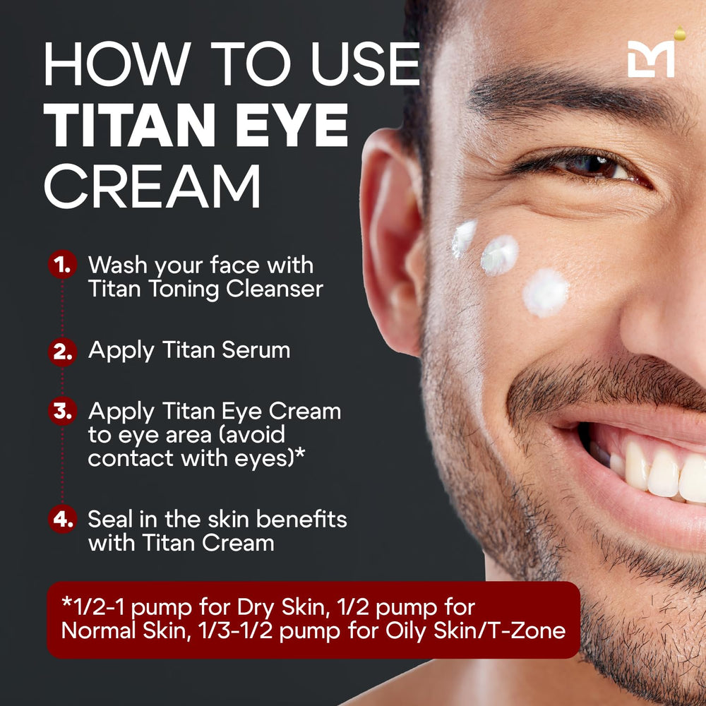 Texture close-up of Man Labs Titan Eye Cream, smooth and lightweight