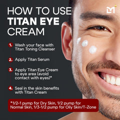 Texture close-up of Man Labs Titan Eye Cream, smooth and lightweight