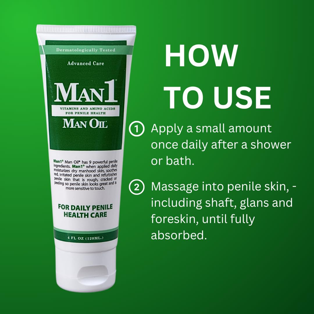 Silky, non-greasy texture of Man1 Man Oil on skin.
