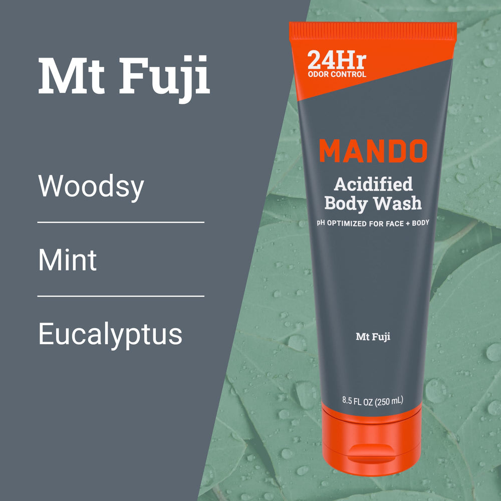 Mando lather shot reveals rich foam and skin-friendly cleansing.