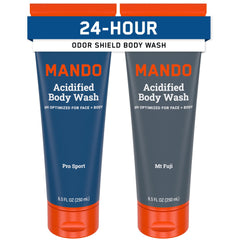 Mando Pro Sport bottle with citrus scent and 24-hour odor control.