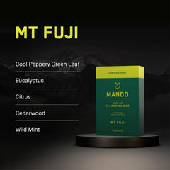 Luxurious creamy lather from Mando bar ready for cleansing.