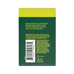Close-up of mandelic acid formulation in Mando bar for balanced pH.