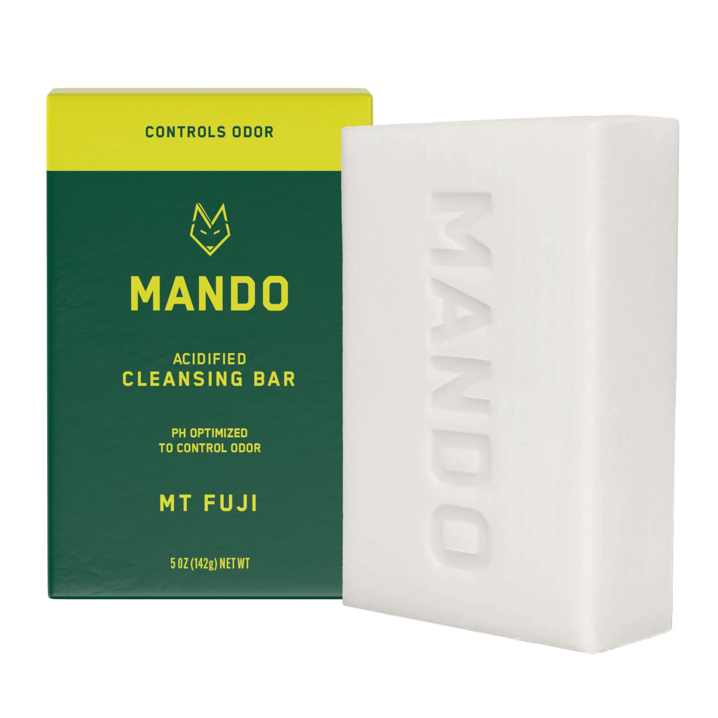 Mando Acidified Cleansing Bar shows dense lather for lasting odor control.