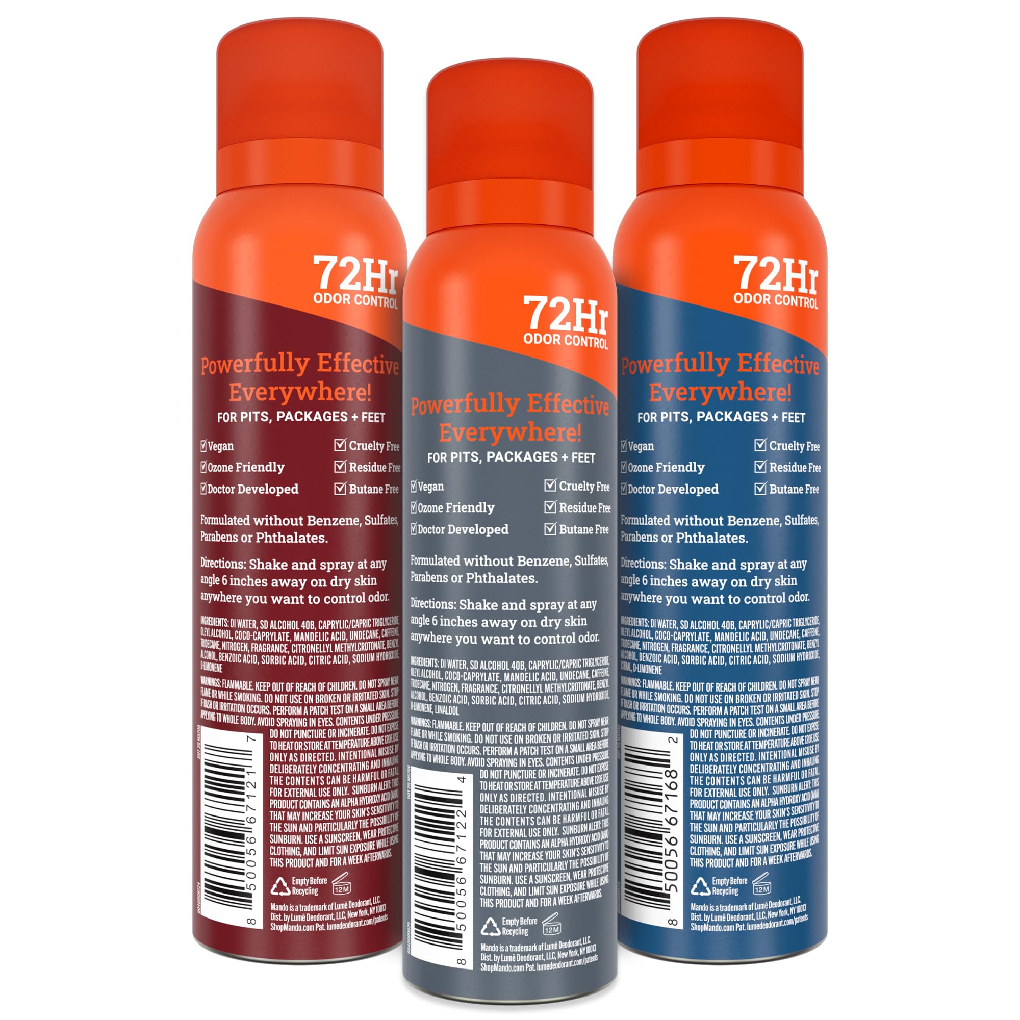 Mando aluminum-free and benzene-free formula stands for clean protection