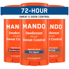 Mando Bourbon Leather antiperspirant stick delivers all-day odor control and dry freshness