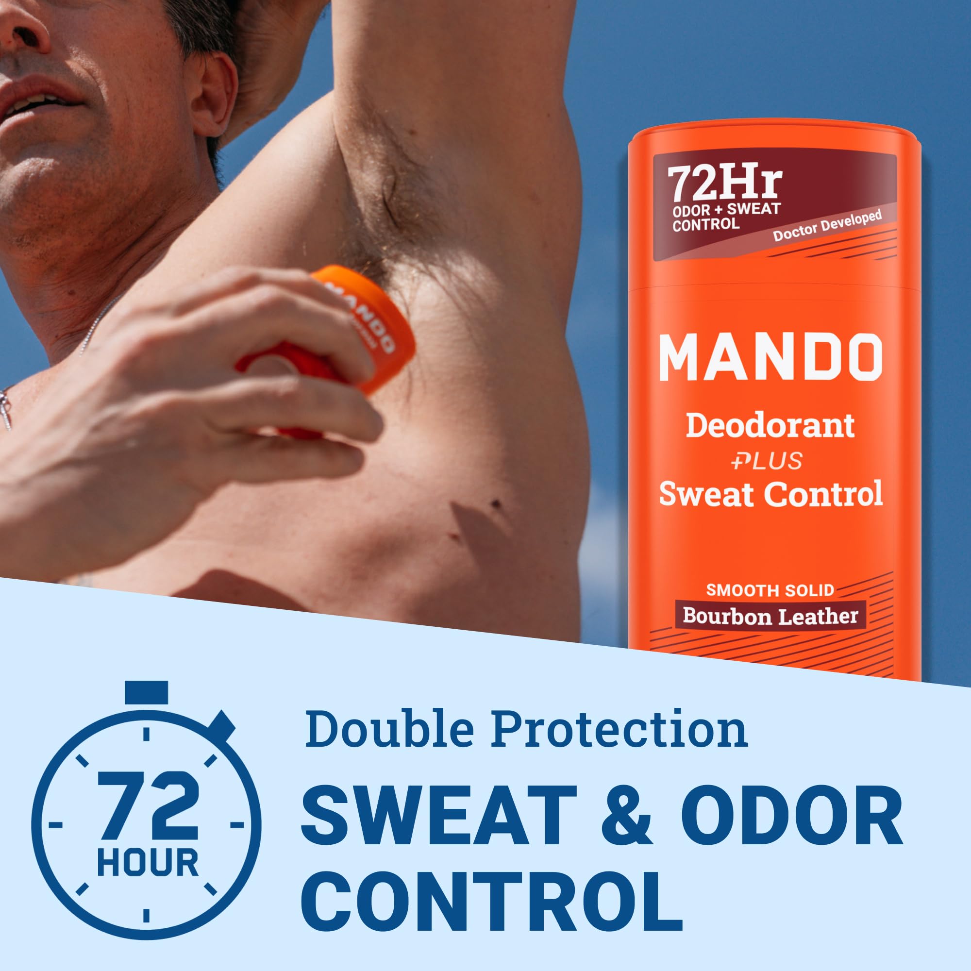 Mando Pro Sport stick for powerful protection and scent-free confidence