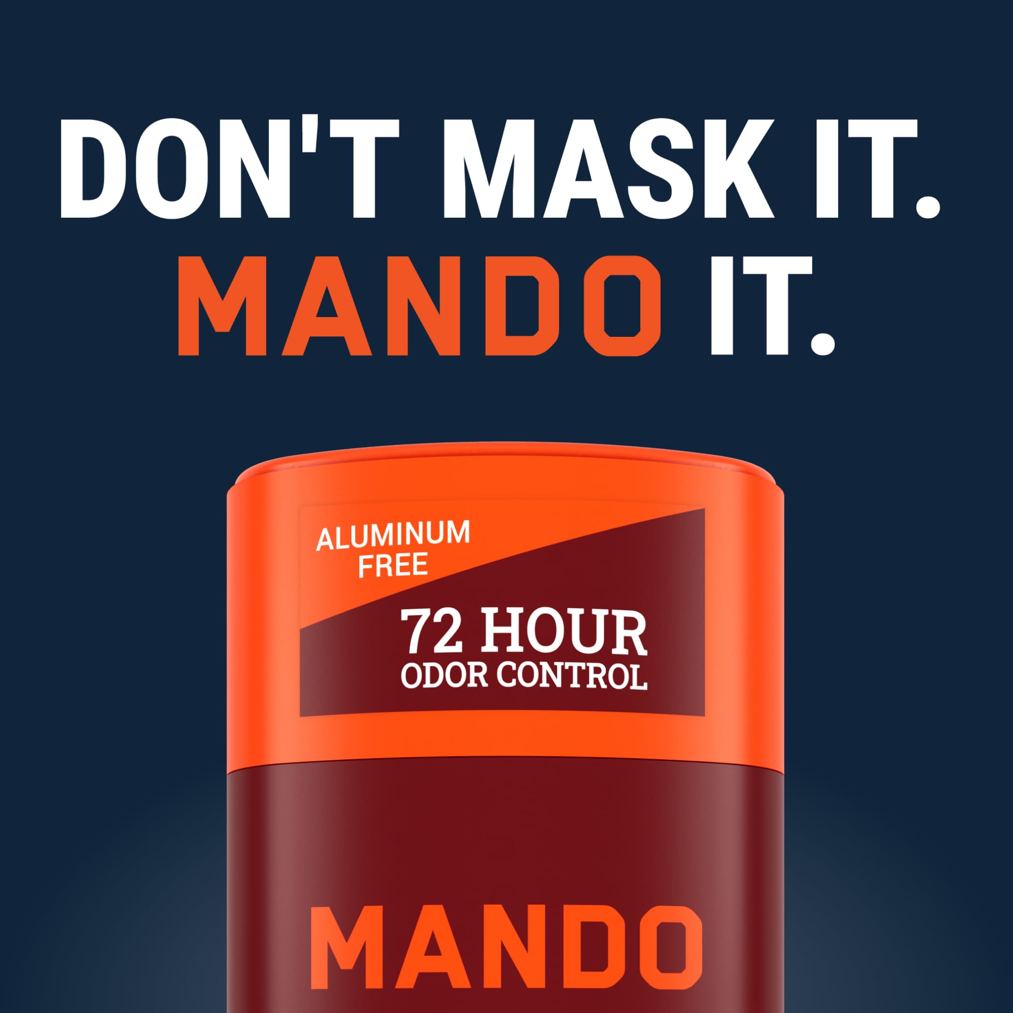 Mando Bourbon Leather Deodorant label close-up notes hypoallergenic and aluminum-free claims