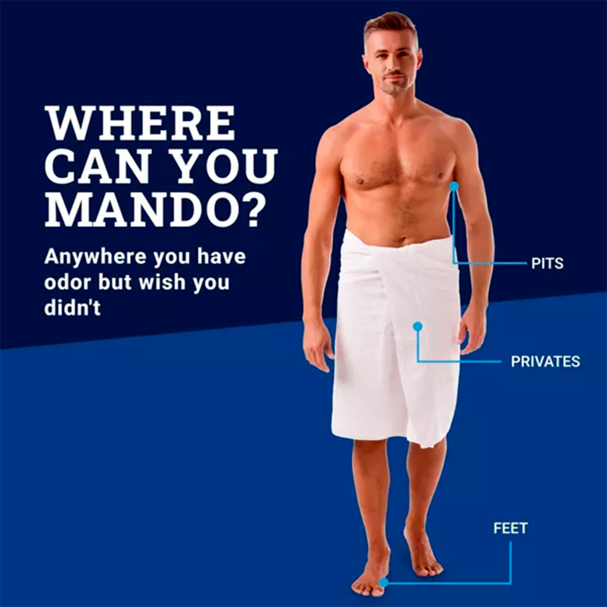 Close-up of application on skin with Mando Cedar Grove.