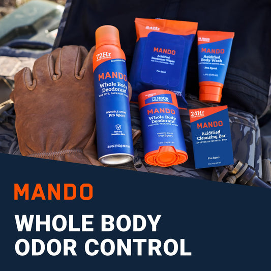 Mando deodorant spray Pro Sport fragrance for quick, all-day freshness