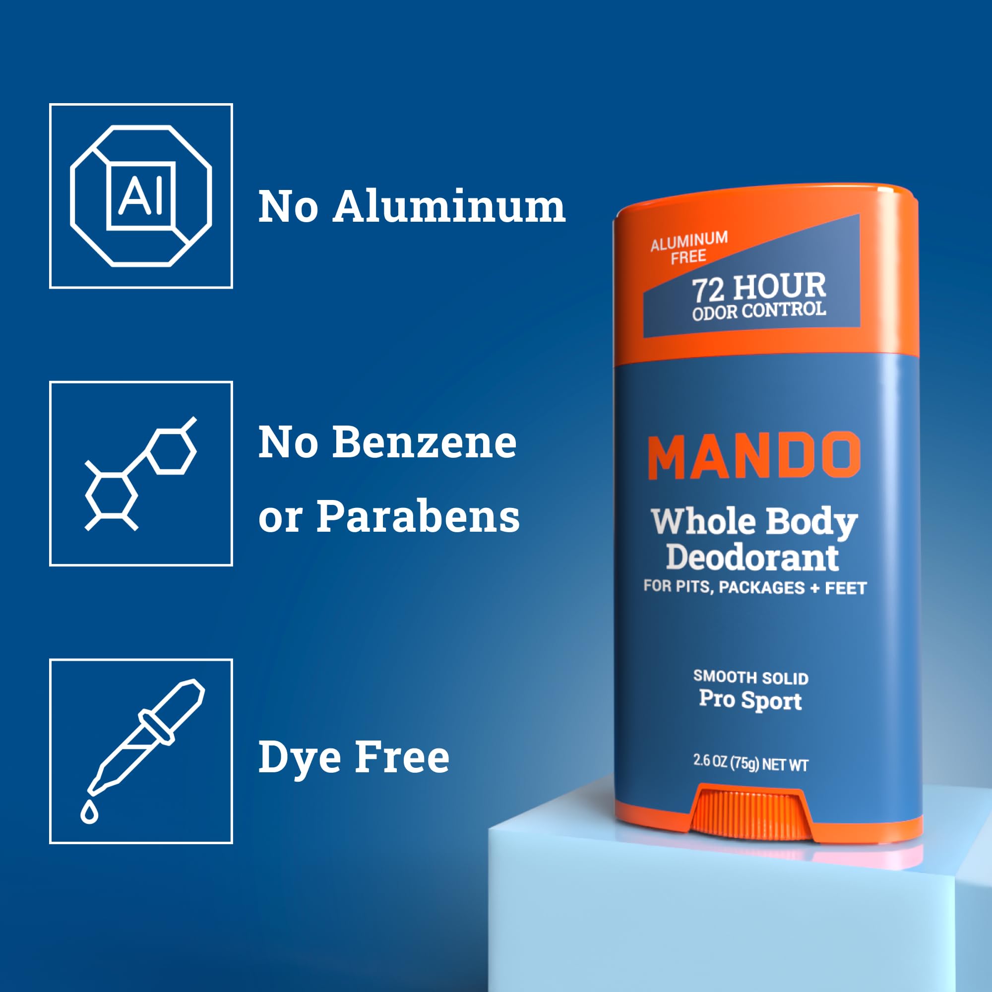 Mando Deodorant Wipes 15-count pack for on-the-go odor control.