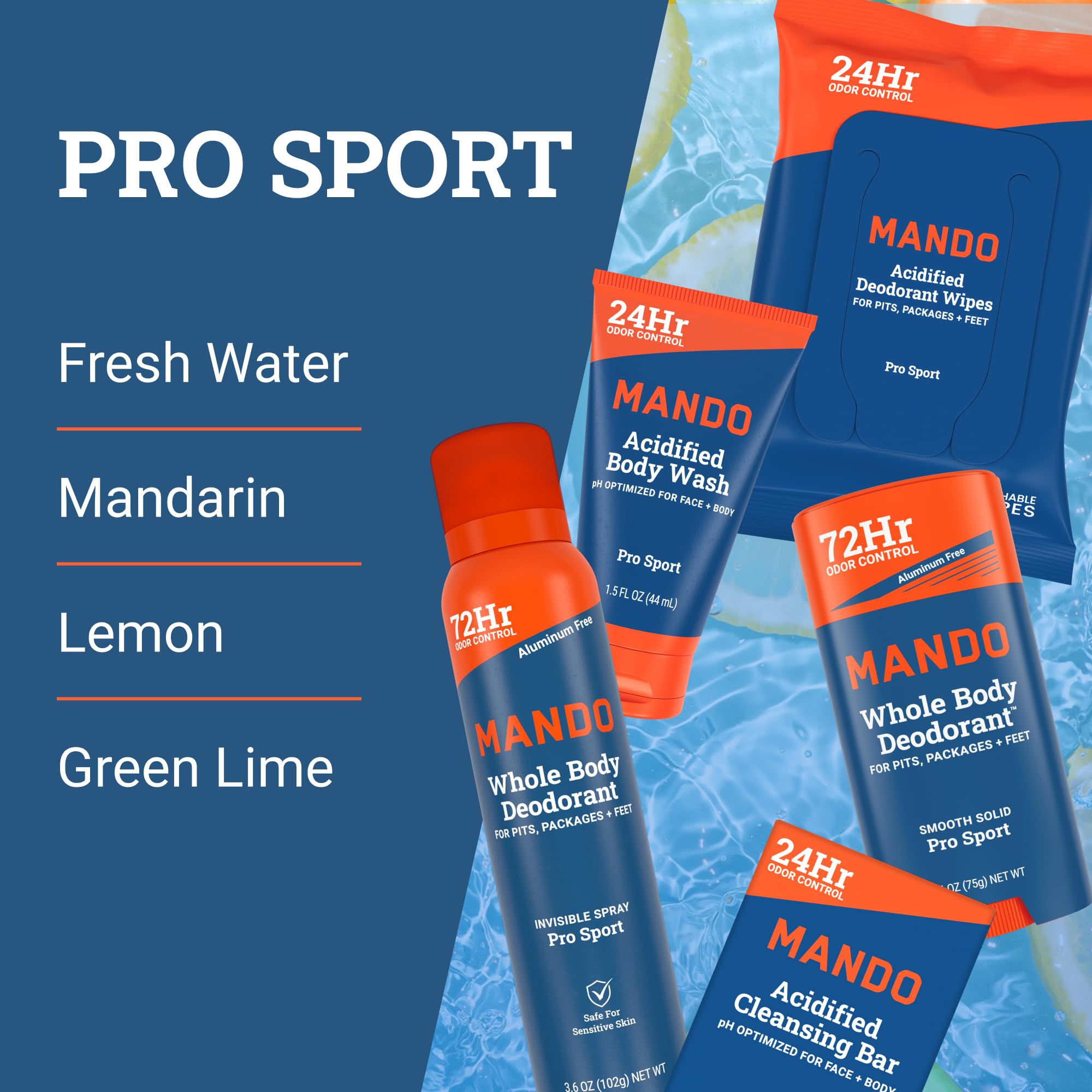 Mando deodorant wipes 15ct for on-the-go odor control and convenience