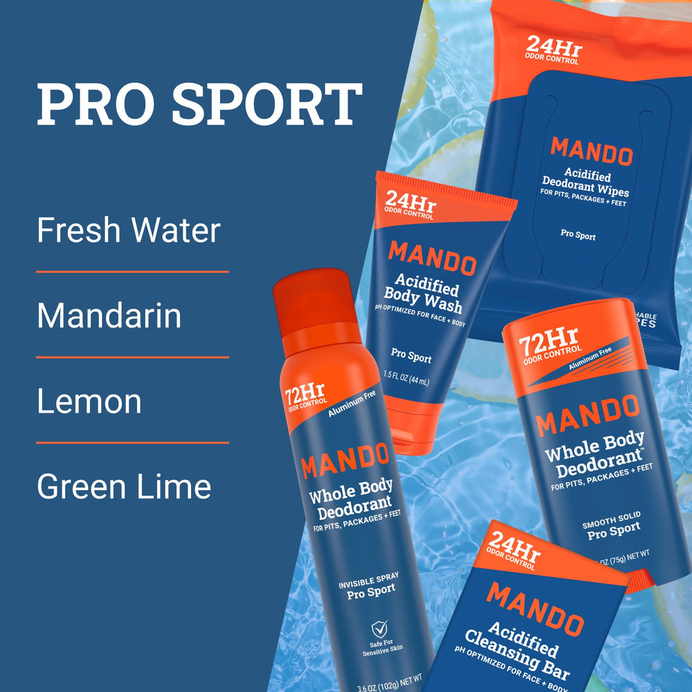 Mando deodorant wipes 15ct for on-the-go odor control and convenience