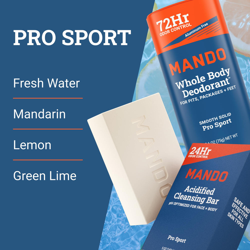 Mando dermatologist-tested seal emphasizes safety for daily use.