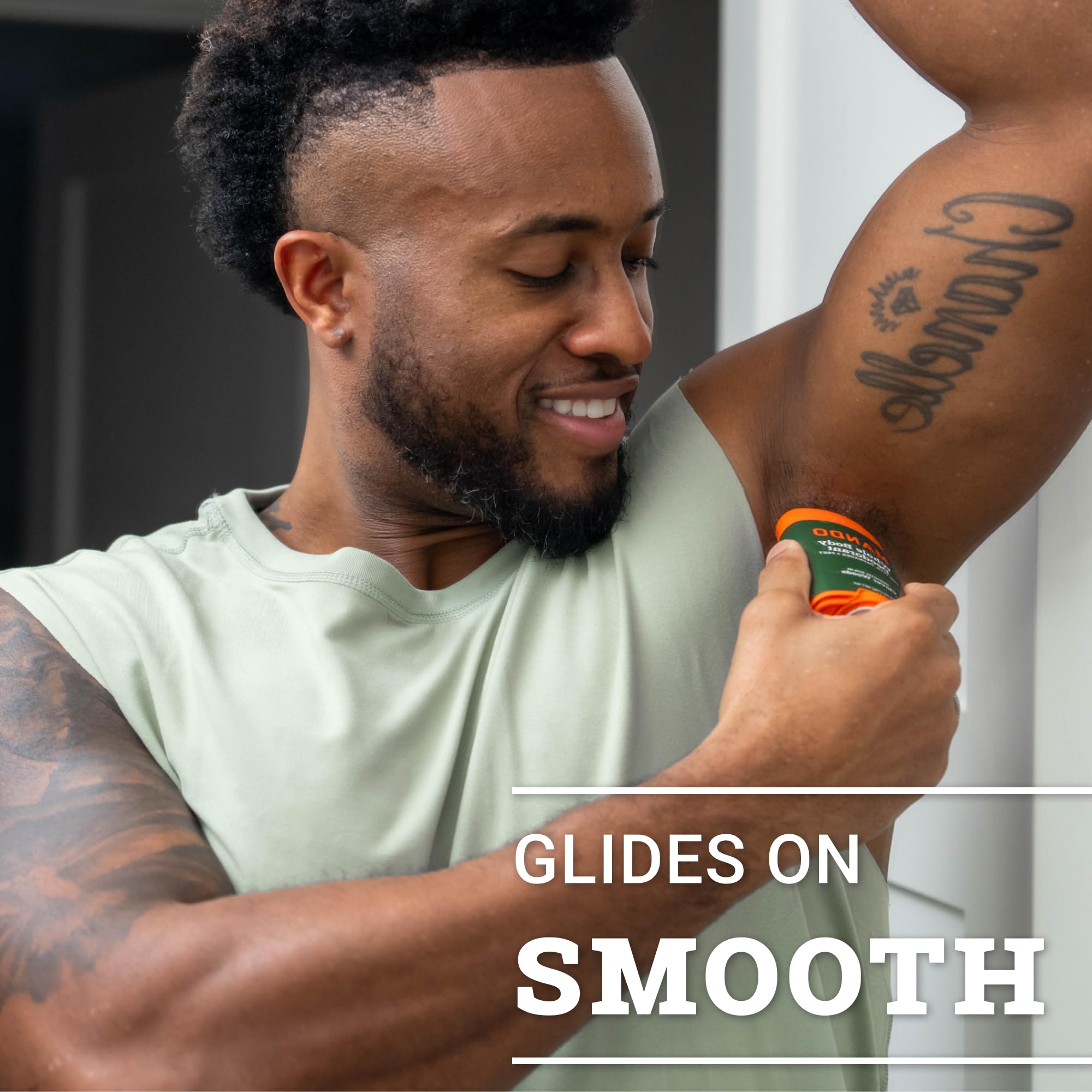 Hypoallergenic Mando deodorant safe for sensitive skin.
