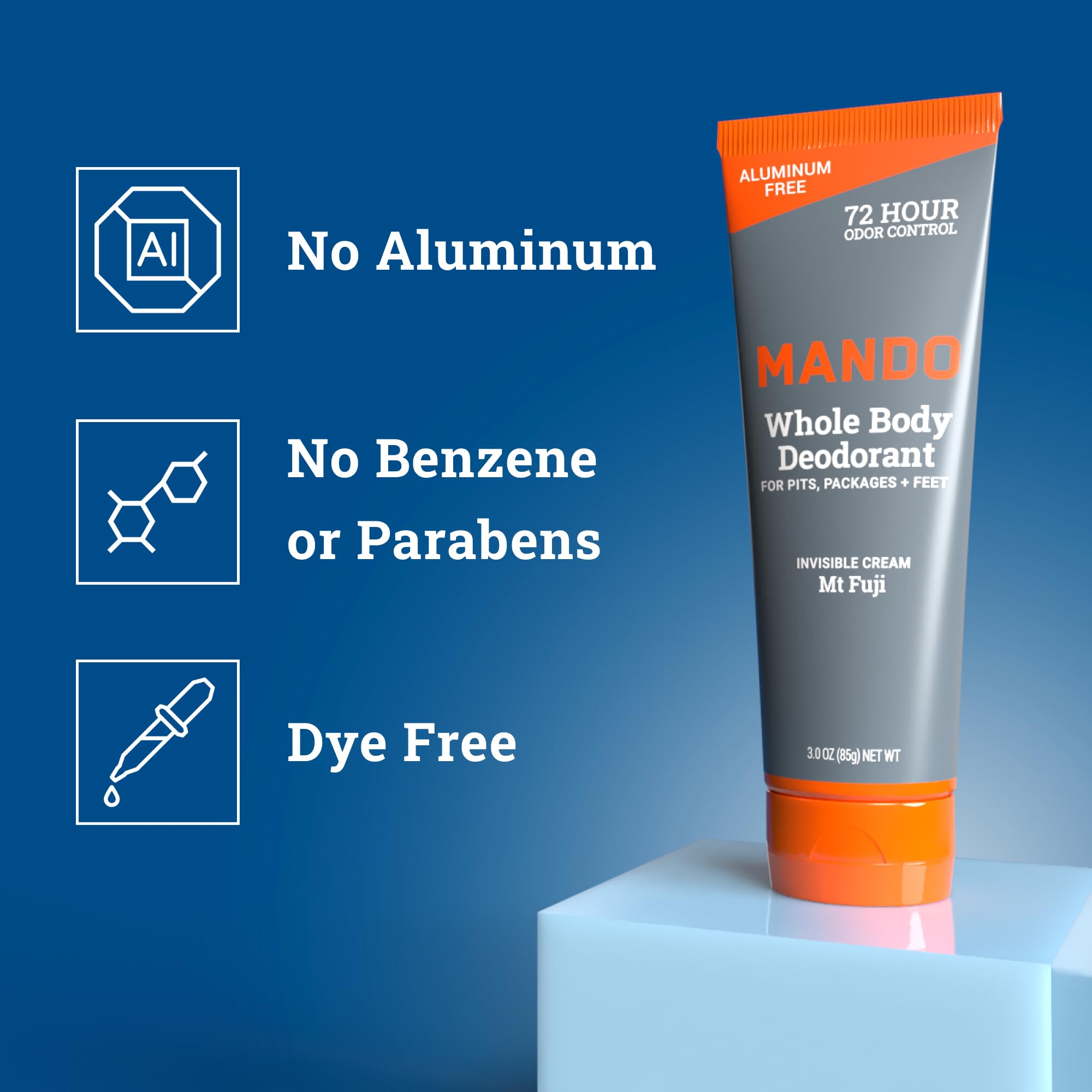 Mando invisible cream tube open pack2 ready for application and daily use