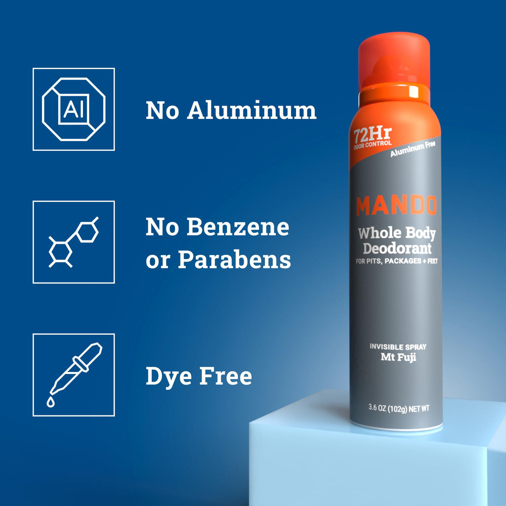 Mando invisible spray nozzle close-up for discreet application
