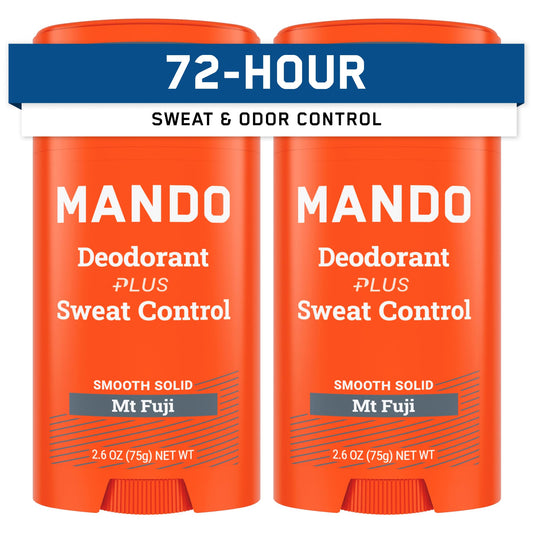 Mando Mt Fuji stick front shows a sleek solid antiperspirant for all-day odor control.