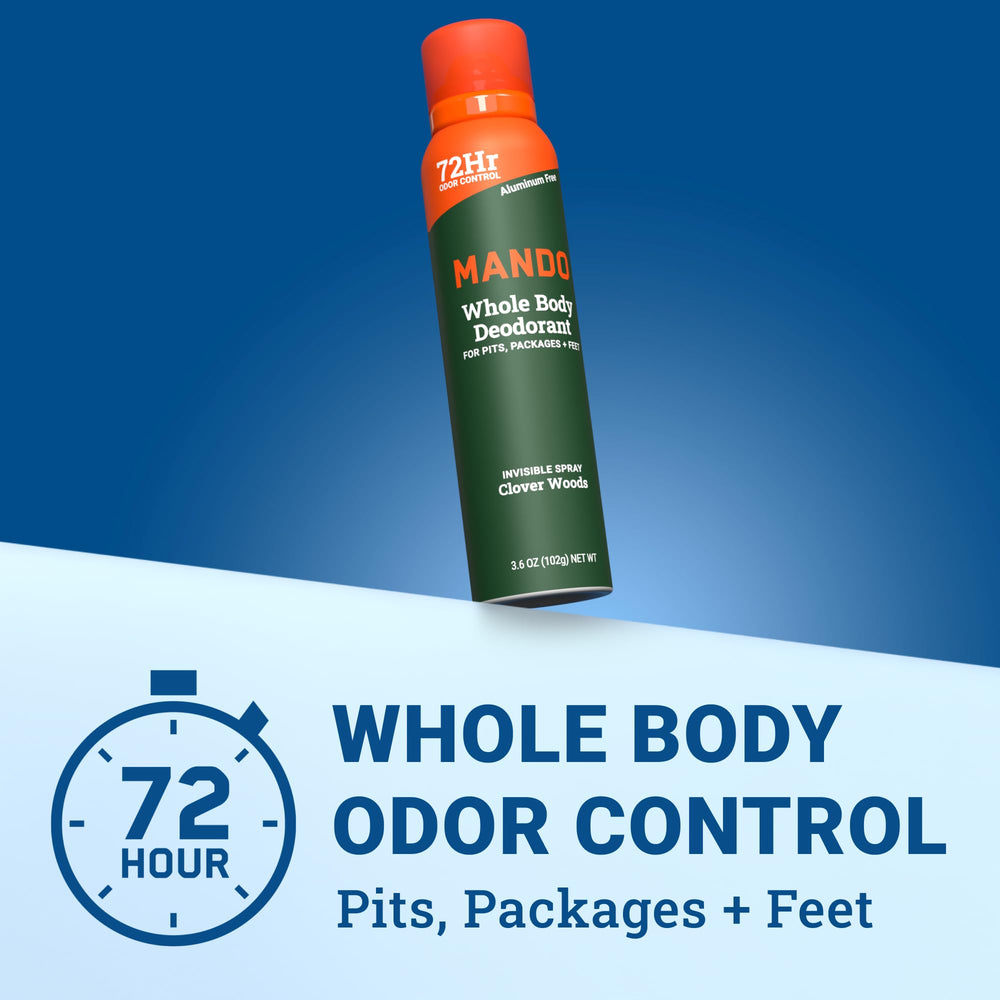 Mando 72-hour odor-control spray protects during active days