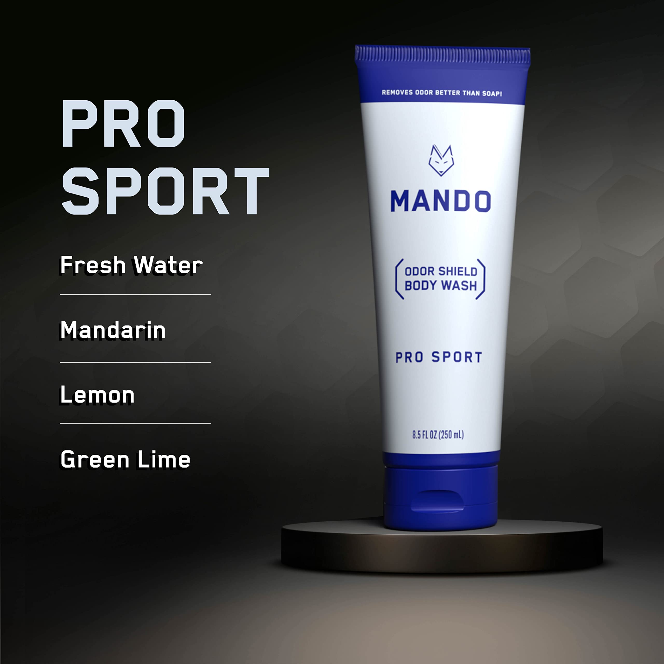 Mando Odor Shield rinse-closeup shows thorough, clean rinse