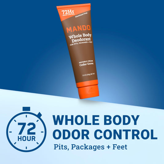 Mando Cedar Grove pack of two tubes offers convenient odor protection on the go.