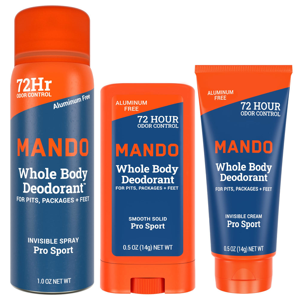 Mando solid-stick deodorant for on-the-go odor control and everyday freshness.