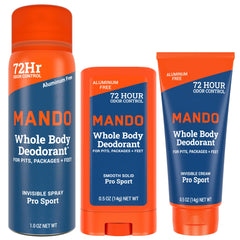 Mando solid-stick deodorant for on-the-go odor control and everyday freshness.