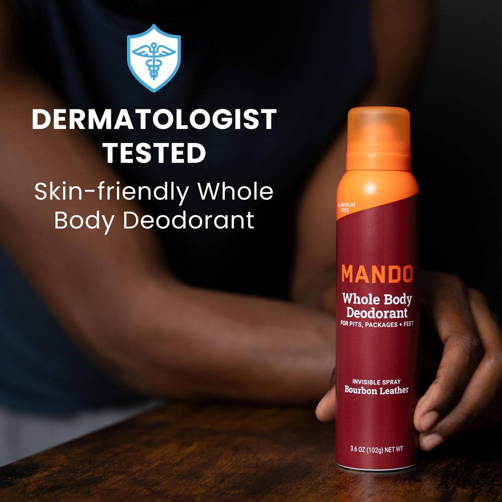 Mando underarm application demonstrates even coverage of the spray