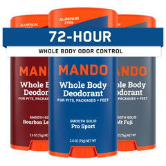 Mando whole body deodorant stick front view for reliable odor control.