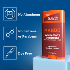 Mando acidified body wash bottle with mandelic acid for gentle cleansing