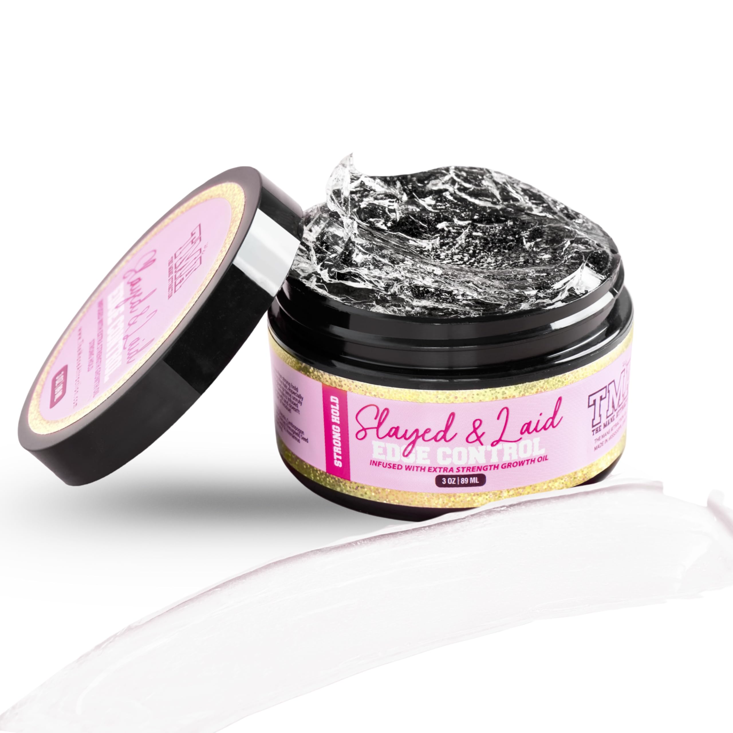 The Mane Attraction edge-control gel 3oz bottle for a strong, flake-free, all-day hold