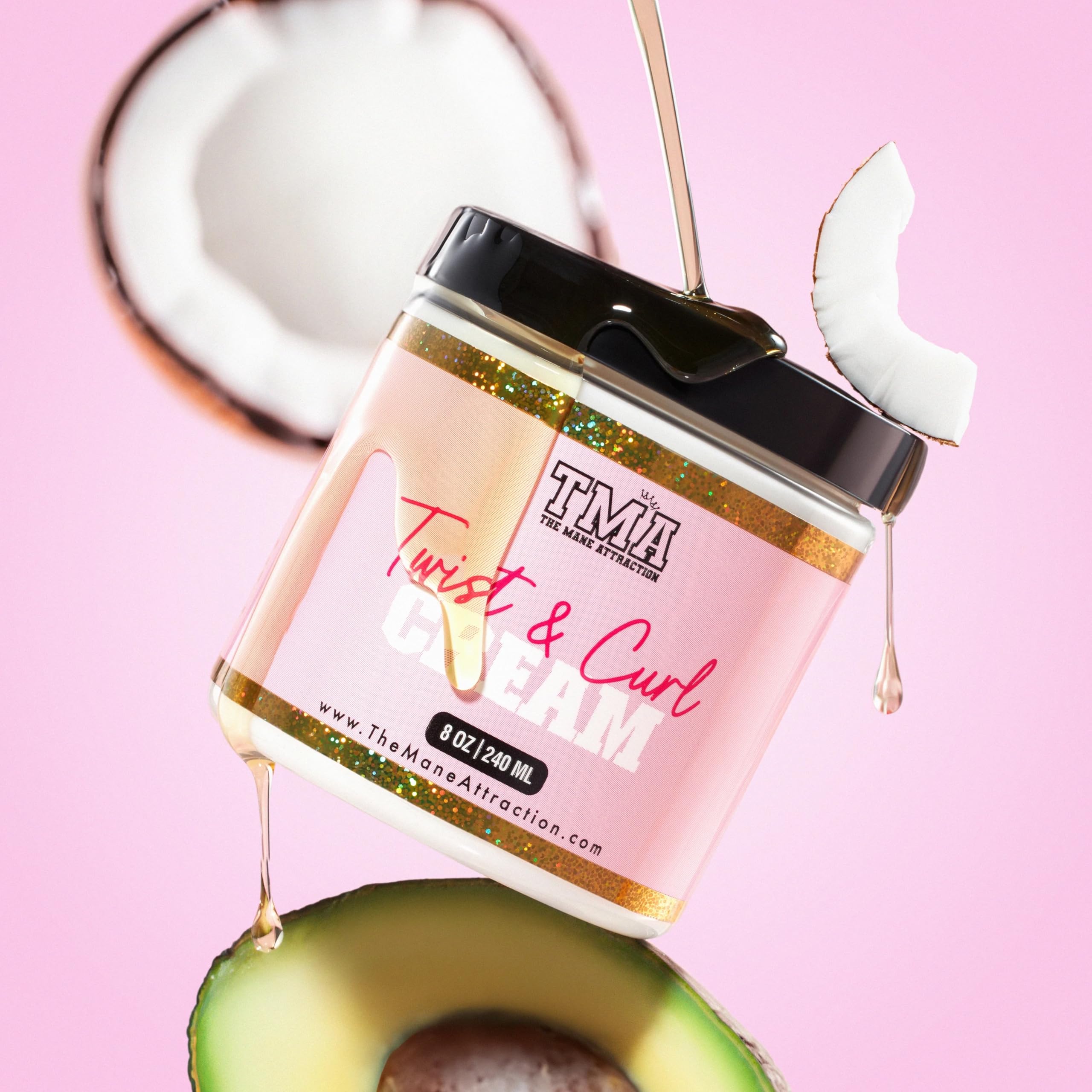 Soft, shiny curls with no crunch after using The Mane Attraction Twist & Curl Defining Cream.