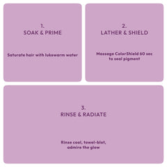 Cuticle-sealing technology shown in a bottle image supports smoother, healthier color-treated strands