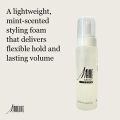 Mane Life Mint Foam with invigorating mint scent for refreshing styling sessions.