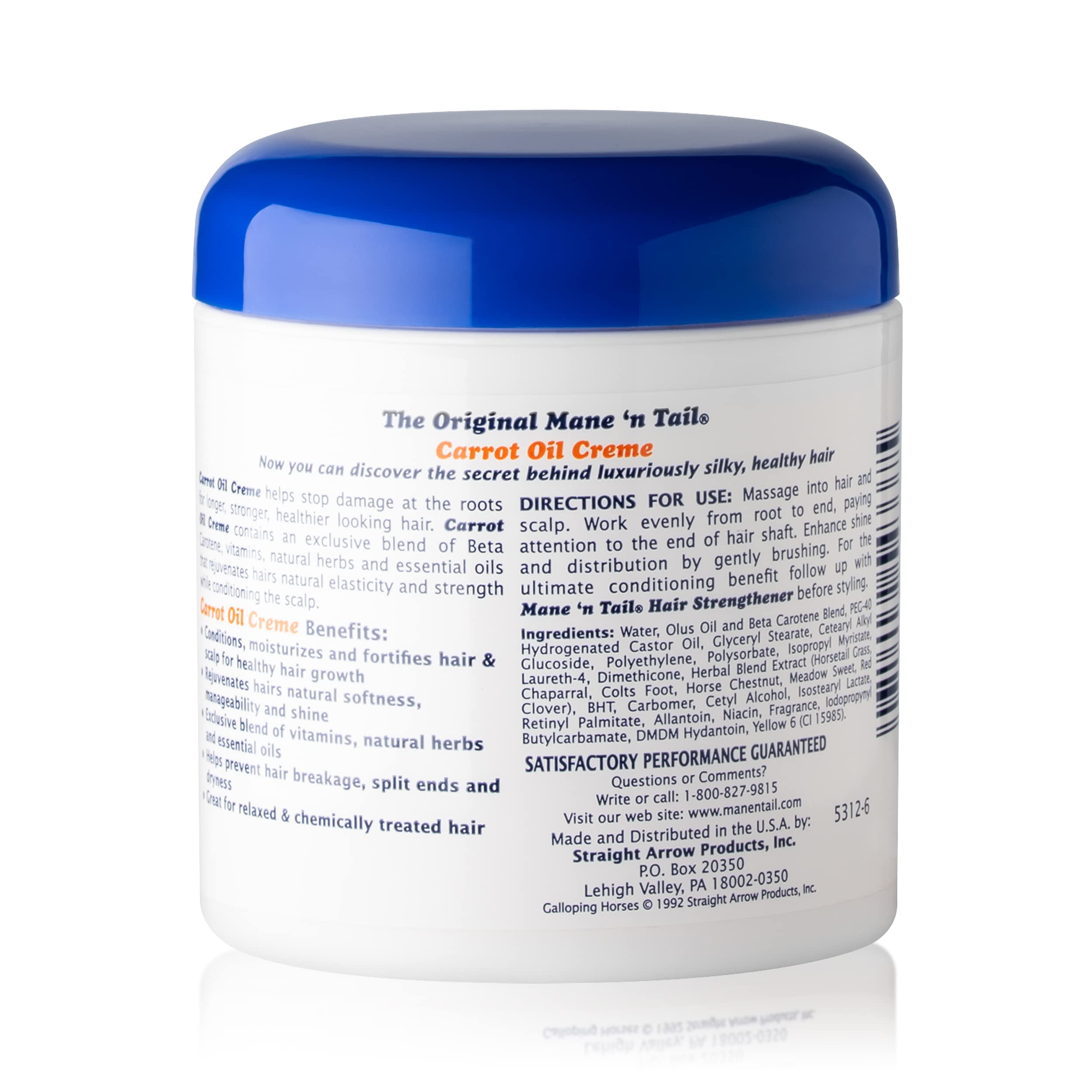 Mane 'n Tail Carrot Oil Creme cream texture close-up shows creamy, lightweight hydration