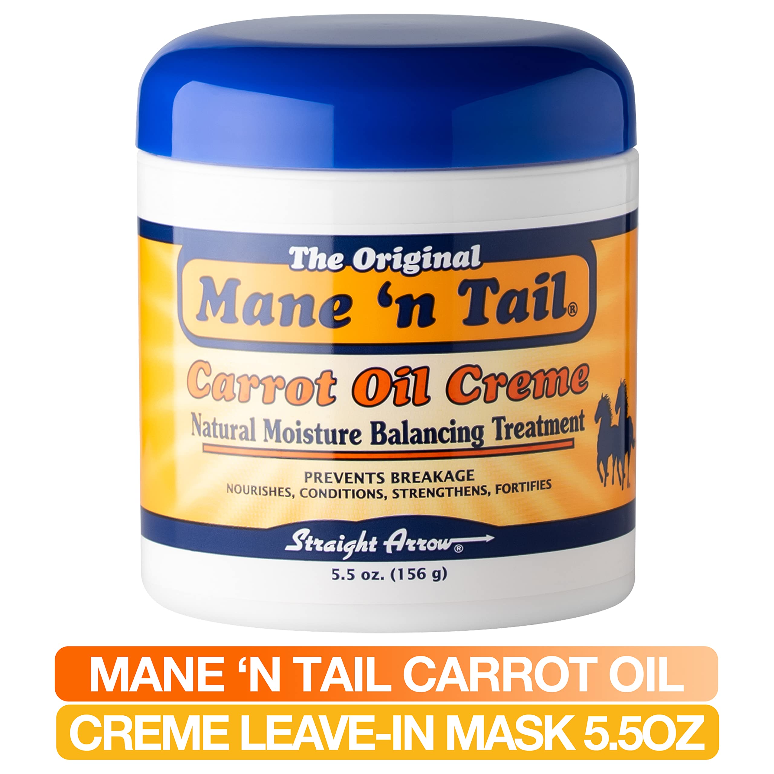 Mane 'n Tail Carrot Oil Creme applying to hair demonstrates leave-in use