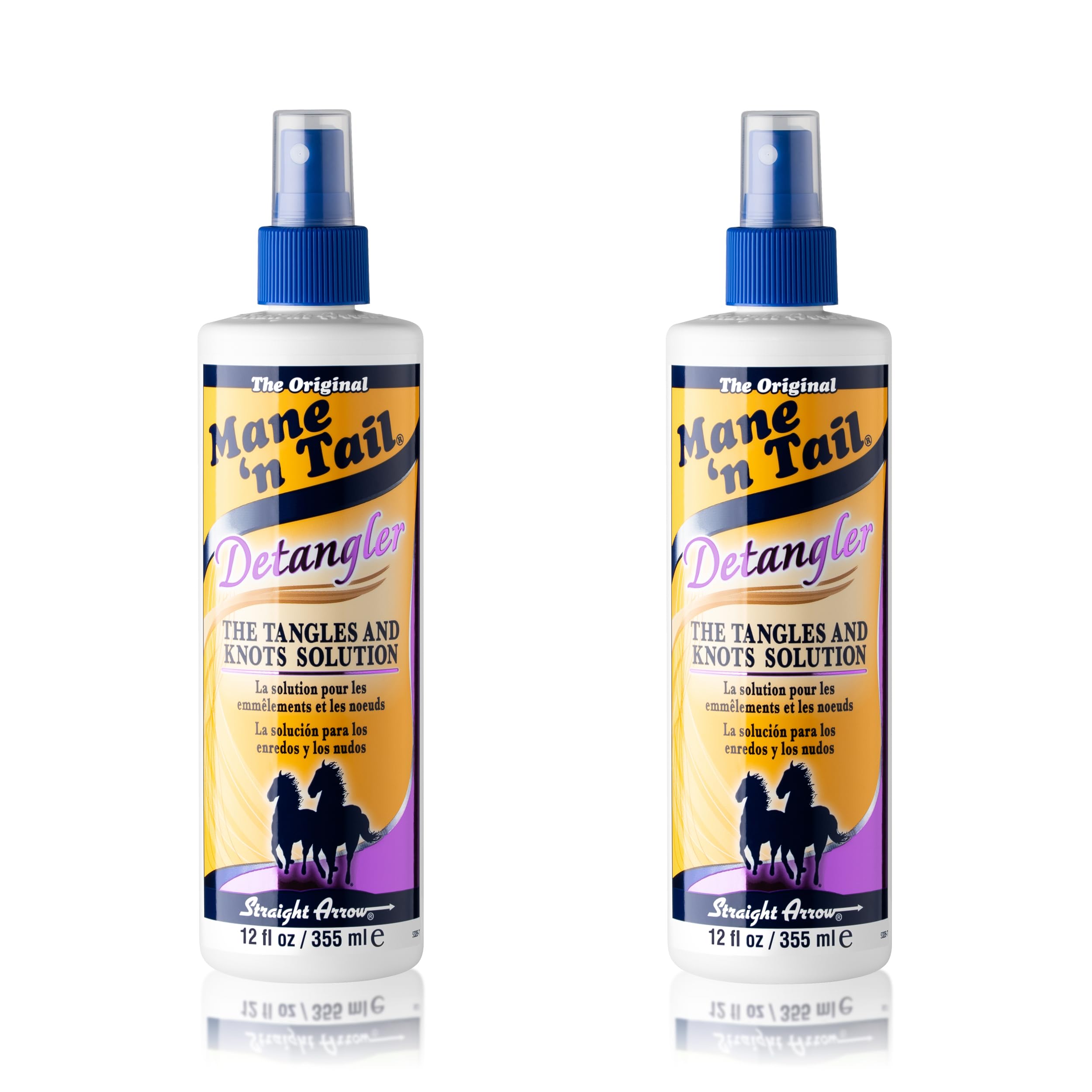 Mane 'n Tail Apple Blossom Detangler bottle smooths tangles and adds gentle shine.