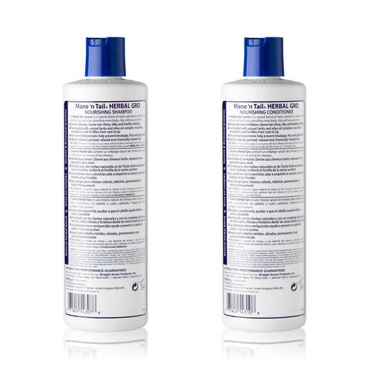 Mane 'n Tail Herbal Gro Conditioner bottle delivering moisture for silky strands