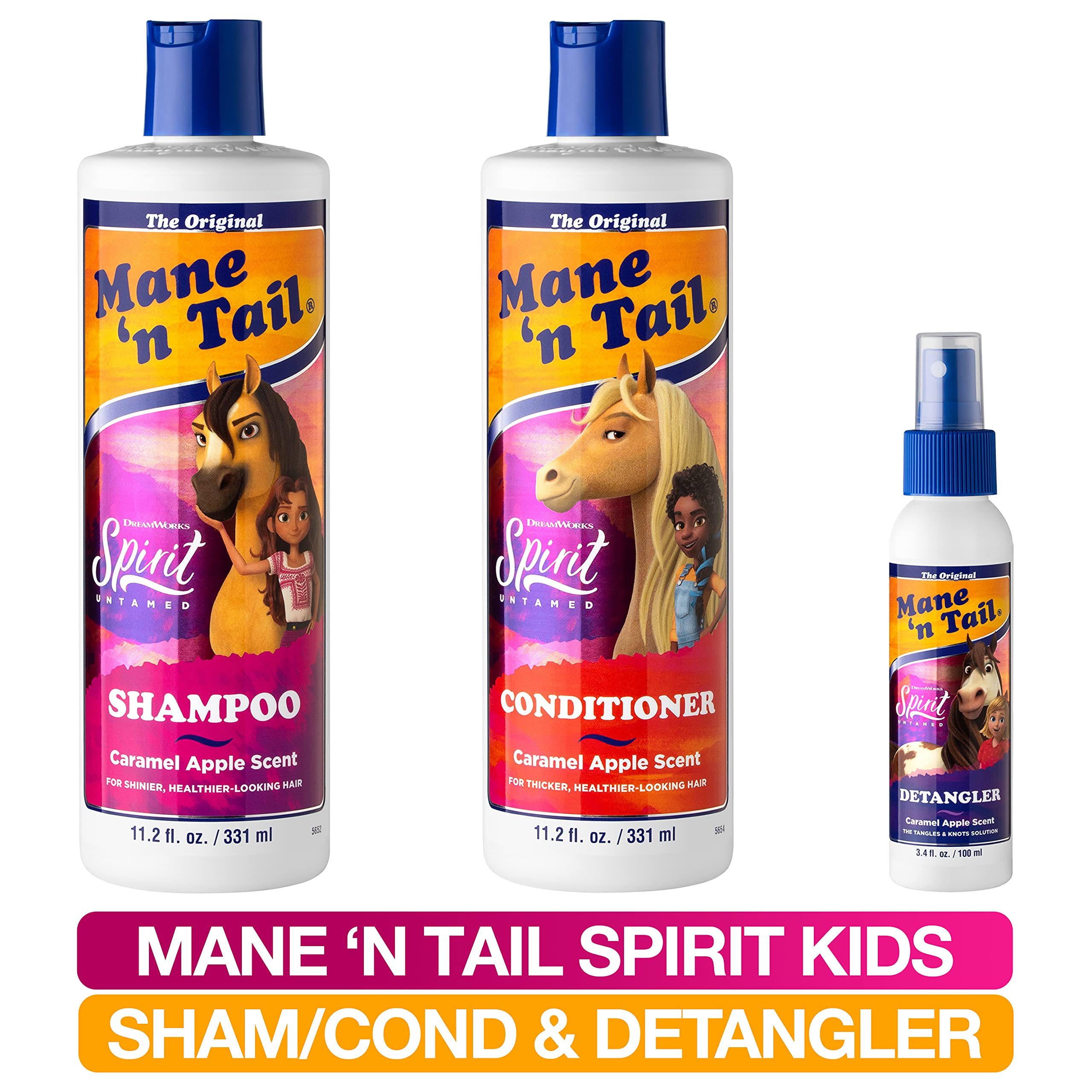 Mane 'n Tail detangler in use making brushing easier and reducing tears