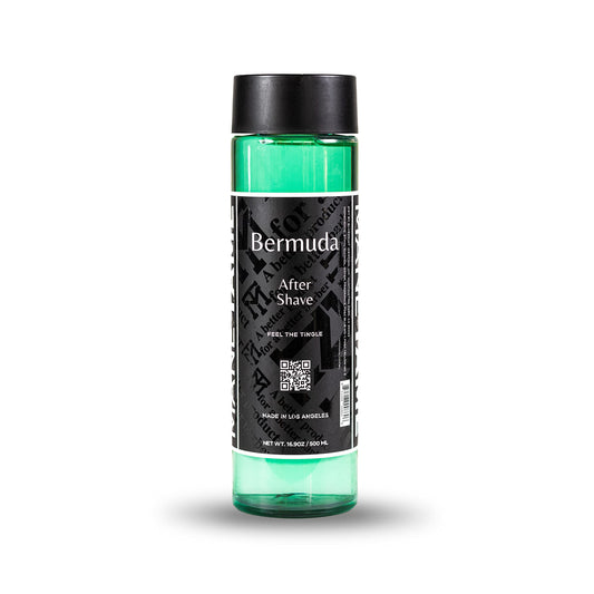 MANE TAME Bermuda bottle top view highlights signature lavender scent cue