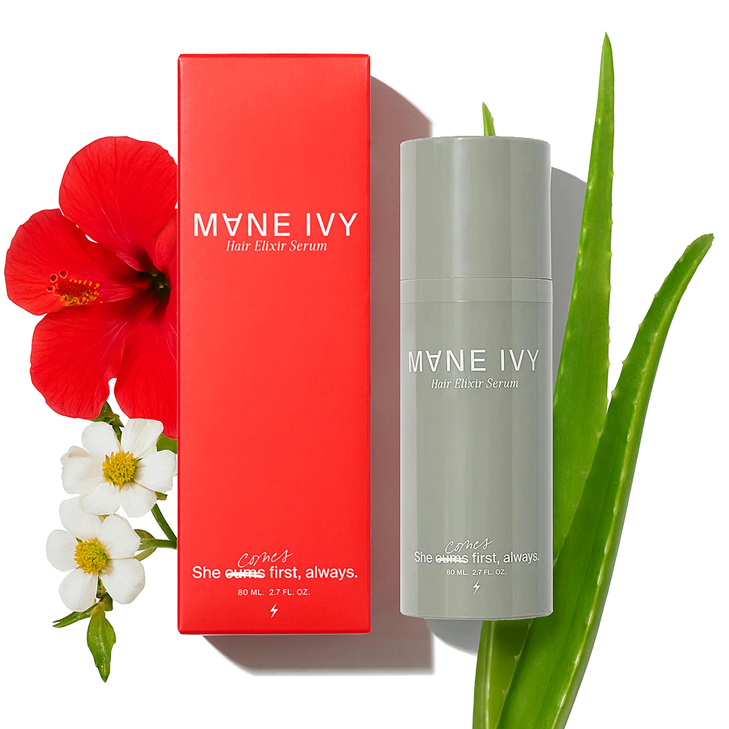 MANE IVY Hair Elixir Serum bottle pump for smooth frizz-free styling