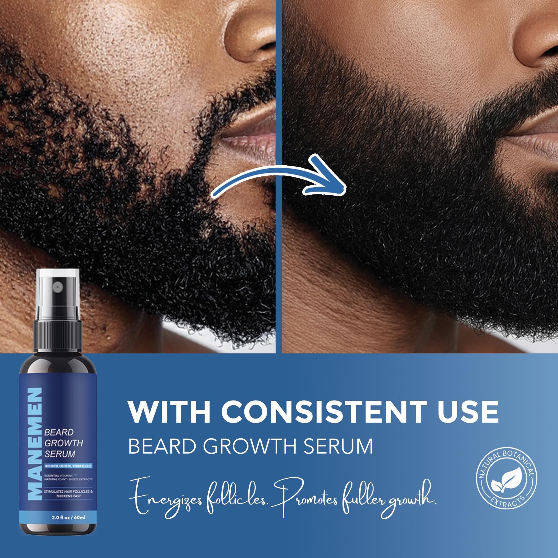MANEMEN serum texture close-up highlights light non greasy absorption