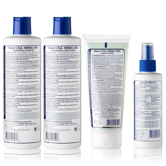 Mane 'n Tail Herbal Gro Conditioner bottle for detangling and smoothness