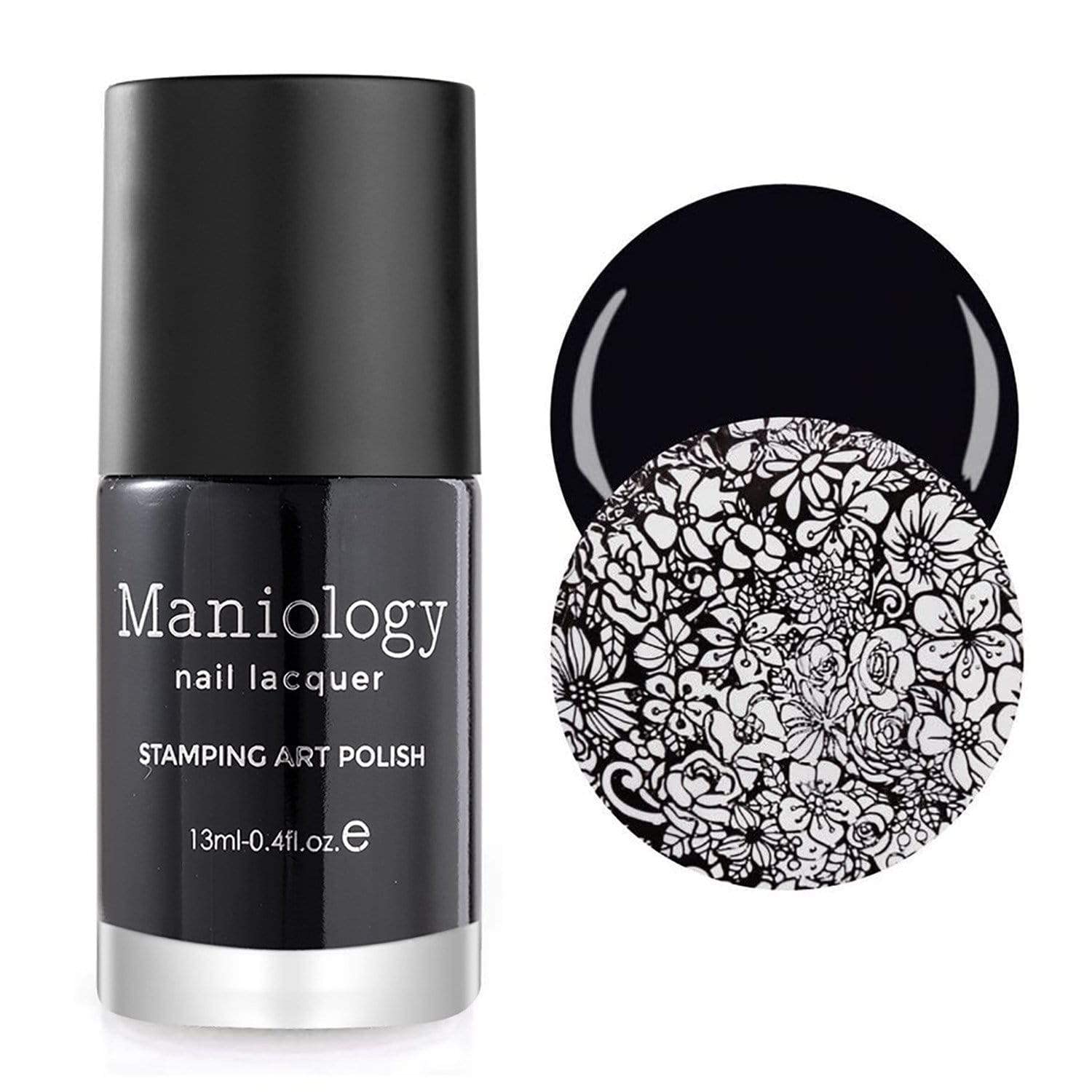 Maniology full-coverage stamping demo on a nail