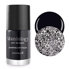 Maniology full-coverage stamping demo on a nail