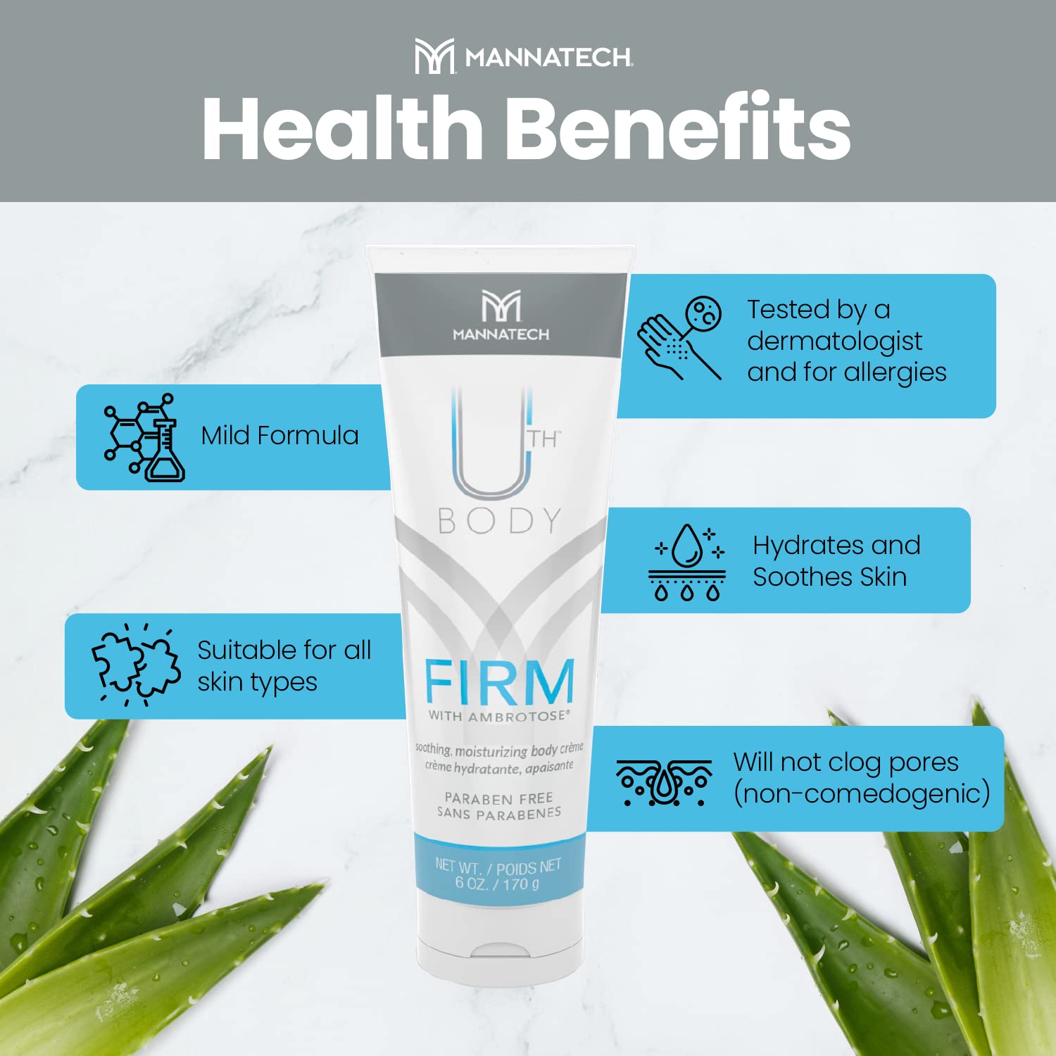 Rich Mannatech Ambrotose cream texture glides onto dry skin