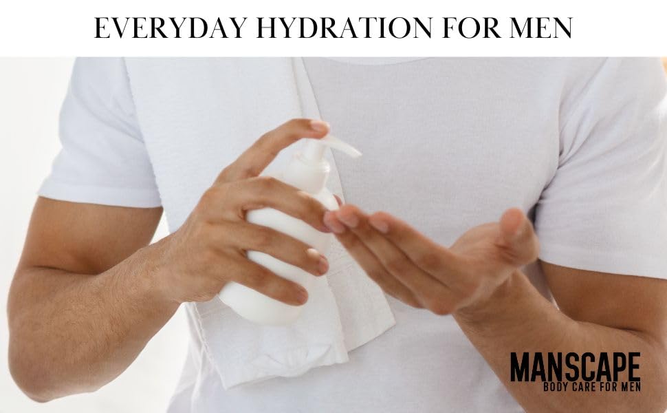 MANSCAPE hand and body lotion in gift-ready packaging